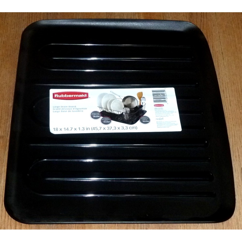 RUBBERMAID Large Drain Board Black 18x14.7x1.3" MICROBAN New 1182